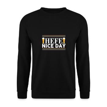 Hefe Nice Day Alkohol Brauer Bierbrauen Bier - Unisex Pullover - Schwarz - Vorne - Alina (178cm) & Michal (187cm)