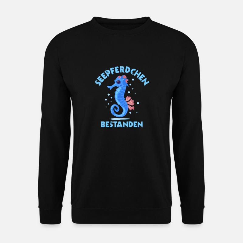 Seepferdchen-Abzeichen Schwimmabzeichen - Unisex Pullover - Schwarz
