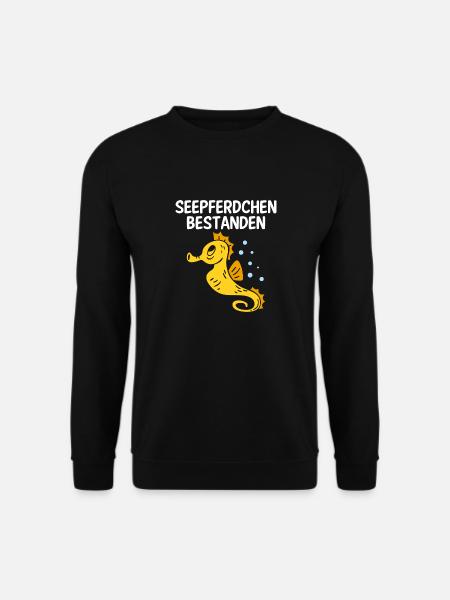 Seepferdchen-Abzeichen Schwimmabzeichen - Unisex Pullover - Schwarz