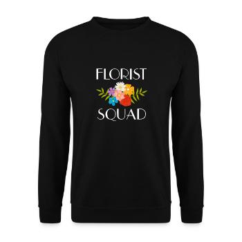 Hobbygärtner Professioneller Blumenhändler - Unisex Pullover - Schwarz - Vorne - Alina (178cm) & Michal (187cm)
