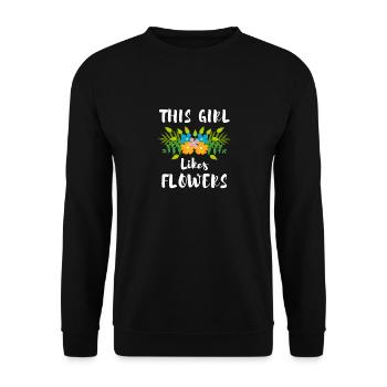 Fille aime la nature, jardiner, fleuriste - Sweat-shirt Unisexe - noir - Devant - Alina (178cm) & Michal (187cm)