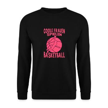 Basketball Training Trikot Coole Frauen Spielen - Unisex Pullover - Schwarz - Vorne - Alina (178cm) & Michal (187cm)