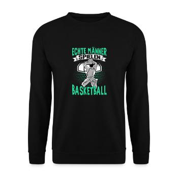 Basketball Training Trikot Coole Jungs Spielen - Unisex Pullover - Schwarz - Vorne - Alina (178cm) & Michal (187cm)