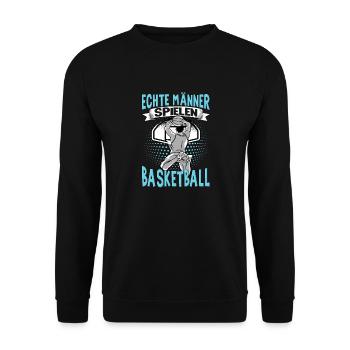 Basketball Training Trikot Coole Jungs Spielen - Unisex Pullover - Schwarz - Vorne - Alina (178cm) & Michal (187cm)