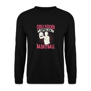 Basketball Training Trikot Coole Frauen Spielen - Unisex Pullover - Schwarz - Vorne - Alina (178cm) & Michal (187cm)