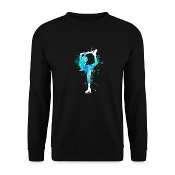Splash Art Wintersport Ice Dance Figure skating - Unisex Pullover - Schwarz - Vorne - Alina (178cm) & Michal (187cm)