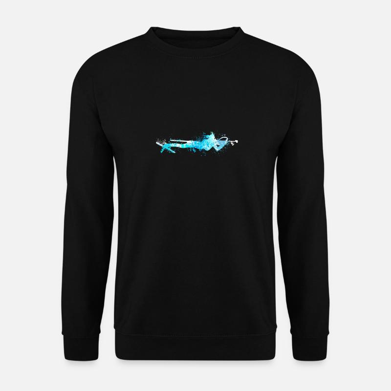 Splash Wintersport Biathlon Lying Biathlete - Unisex Pullover - Schwarz