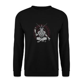 Dart player dart devil darts funny darts - Unisex Sweatshirt - black - Front - Alina (178cm) & Michal (187cm)