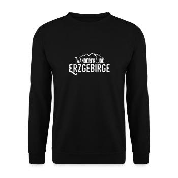 Erzgebirge Wanderfreude - Unisex Pullover - Schwarz - Vorne - Alina (178cm) & Michal (187cm)