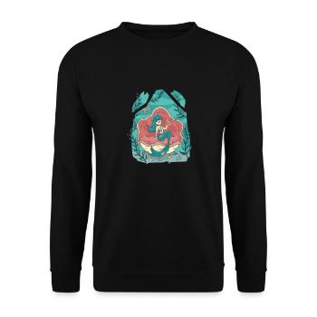 Zombie-Nixe unter Wasser Zombie-Nixe unter Wasser - Unisex Pullover - Schwarz - Vorne - Alina (178cm) & Michal (187cm)
