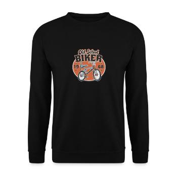 Old School Biker 1968. 55. Geburtstag - Unisex Pullover - Schwarz - Vorne - Alina (178cm) & Michal (187cm)