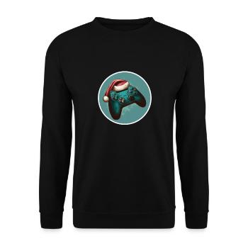 Gamer Gaming Controller Gamepad Noël - Sweat-shirt Unisexe - noir - Devant - Alina (178cm) & Michal (187cm)