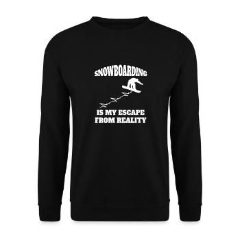 Snowboard Saying Winter Sports Snowboarders - Unisex Sweatshirt - black - Front - Alina (178cm) & Michal (187cm)