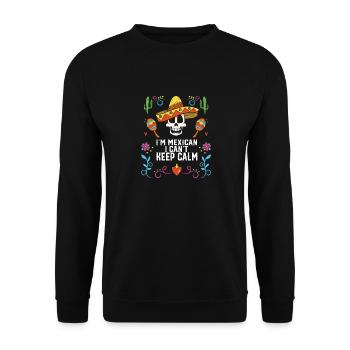 Je suis un Mexicain Je ne peux pas garder mon calme Fierté du Mexique - Sweat-shirt Unisexe - noir - Devant - Alina (178cm) & Michal (187cm)