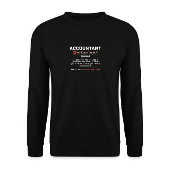 Lustiger Buchhalter Definition Cool Steuerprüfer Cool - Unisex Pullover - Schwarz - Vorne - Alina (178cm) & Michal (187cm)