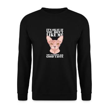 Ce n’est pas grave si tu ne m’aimes pas tous - Sweat-shirt Unisexe - noir - Devant - Alina (178cm) & Michal (187cm)