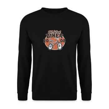 Old School Biker 2008. 15. Geburtstag - Unisex Pullover - Schwarz - Vorne - Alina (178cm) & Michal (187cm)