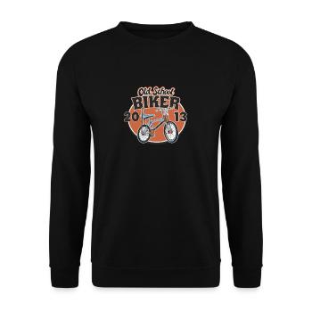 Old School Biker 2013. 10. Geburtstag - Unisex Pullover - Schwarz - Vorne - Alina (178cm) & Michal (187cm)