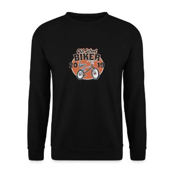 Old School Biker 2019. 4th birthday - Unisex Sweatshirt - black - Front - Alina (178cm) & Michal (187cm)