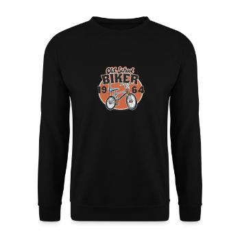 Old School Biker 1964. 59. Geburtstag - Unisex Pullover - Schwarz - Vorne - Alina (178cm) & Michal (187cm)