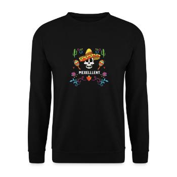 Mexellent Mexican Life Mexico Pride Country - Unisex Sweatshirt - black - Front - Alina (178cm) & Michal (187cm)