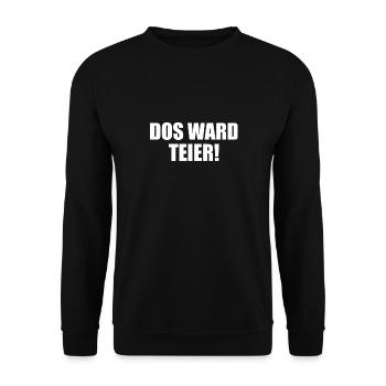 Erzgebirge Das wird teuer - Unisex Pullover - Schwarz - Vorne - Alina (178cm) & Michal (187cm)