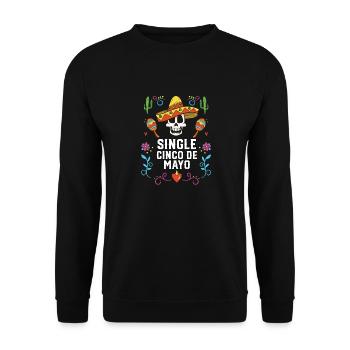 Single Cinco De Mayo Mexican Pride Mexico Country - Unisex Sweatshirt - black - Front - Alina (178cm) & Michal (187cm)