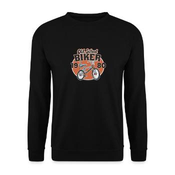 Old School Biker 1980. 43e anniversaire - Sweat-shirt Unisexe - noir - Devant - Alina (178cm) & Michal (187cm)