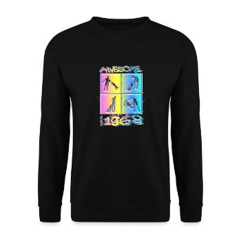 Génial depuis 1968. Agilité, Dressage de chiens - Sweat-shirt Unisexe - noir - Devant - Alina (178cm) & Michal (187cm)