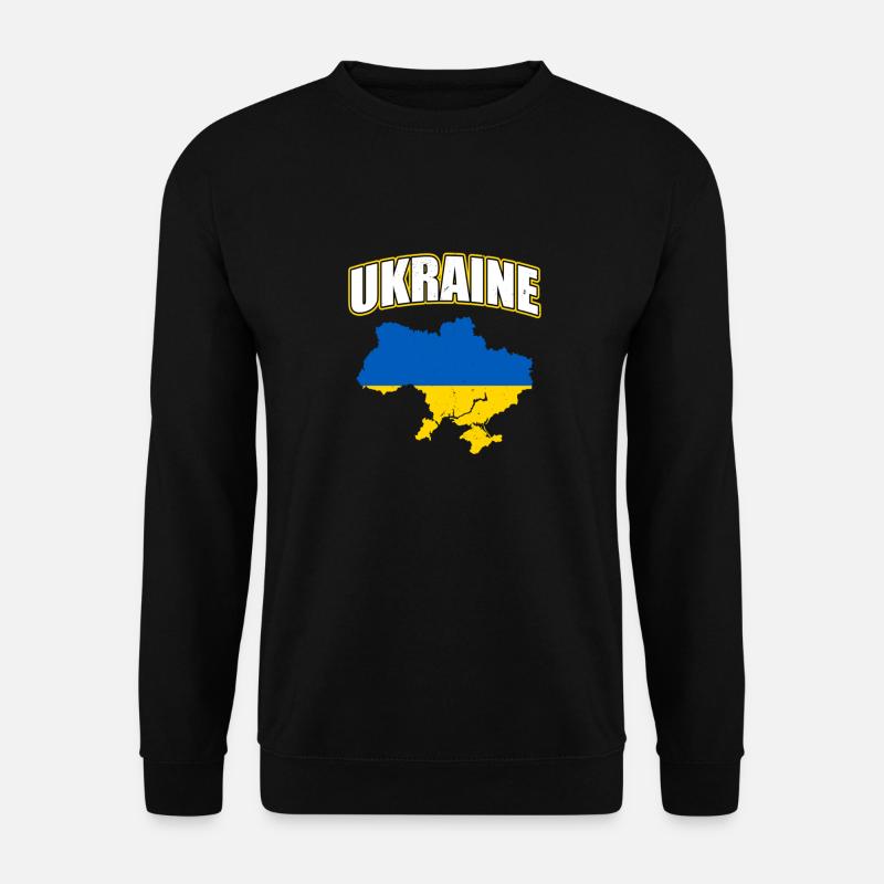 Ukraine Flag Map 2023 - Unisex Sweatshirt - black