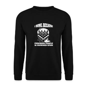 Bowling Bowling Ball Bowling Kegel Bowler Gift - Unisex Sweatshirt - black - Front - Alina (178cm) & Michal (187cm)