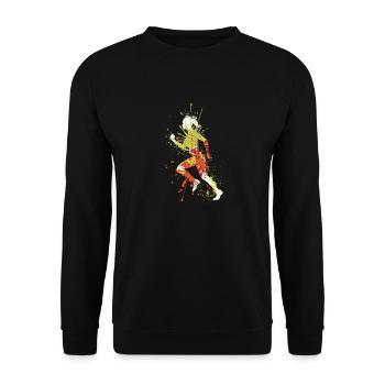 Splash Running Jogging Girl - Sweat-shirt Unisexe - noir - Devant - Alina (178cm) & Michal (187cm)