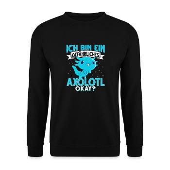 Axolotl - Unisex Pullover - Schwarz - Vorne - Alina (178cm) & Michal (187cm)