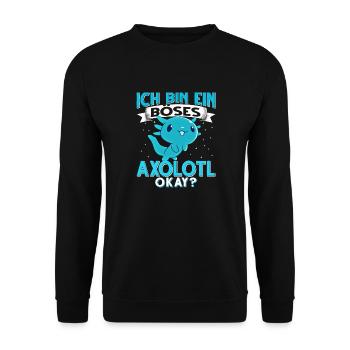 Axolotl - Unisex Pullover - Schwarz - Vorne - Alina (178cm) & Michal (187cm)
