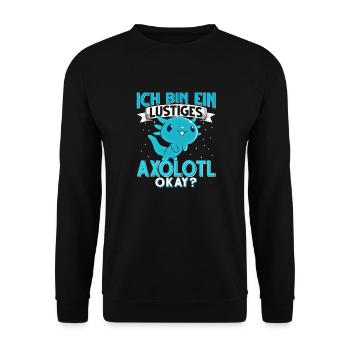Axolotl - Unisex Pullover - Schwarz - Vorne - Alina (178cm) & Michal (187cm)