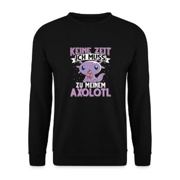 Axolotl - Unisex Pullover - Schwarz - Vorne - Alina (178cm) & Michal (187cm)