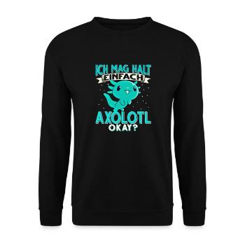 Axolotl - Unisex Pullover - Schwarz - Vorne - Alina (178cm) & Michal (187cm)