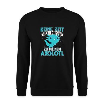 Axolotl - Unisex Pullover - Schwarz - Vorne - Alina (178cm) & Michal (187cm)