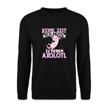 Axolotl - Unisex Pullover - Schwarz - Vorne - Alina (178cm) & Michal (187cm)