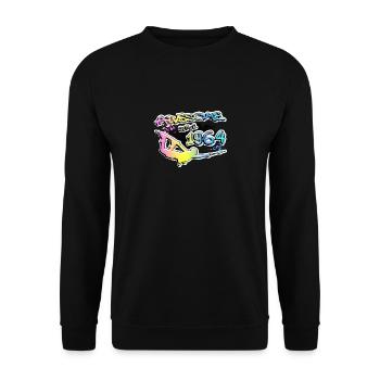 Awesome since 1964. Wakeboard Lifestyle Vintage - Unisex Pullover - Schwarz - Vorne - Alina (178cm) & Michal (187cm)