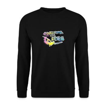 Awesome since 1966. Wakeboard Lifestyle Vintage - Unisex Pullover - Schwarz - Vorne - Alina (178cm) & Michal (187cm)