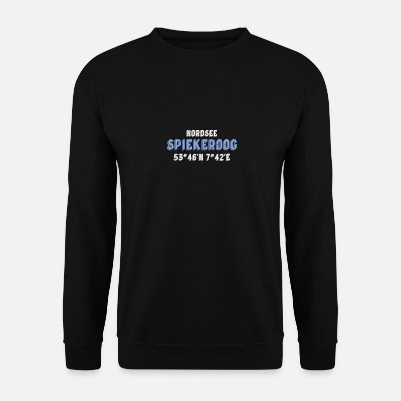 Spiekeroog Koordinaten Souvenir - Unisex Pullover - Schwarz