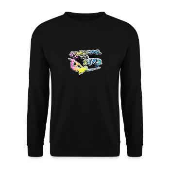 Awesome since 1972. Wakeboard Lifestyle Vintage - Unisex Pullover - Schwarz - Vorne - Alina (178cm) & Michal (187cm)
