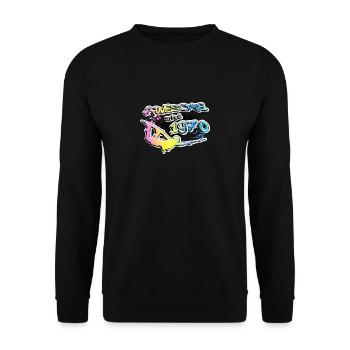 Awesome since 1970. Wakeboard Lifestyle Vintage - Unisex Pullover - Schwarz - Vorne - Alina (178cm) & Michal (187cm)