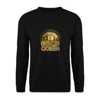 Disco Queen Seventies 70s Costume Themed Vintage - Sweat-shirt Unisexe - noir - Devant - Alina (178cm) & Michal (187cm)