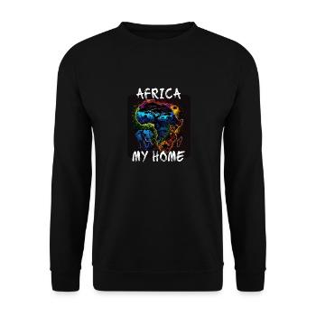 Africa, my Home 4 - Unisex Pullover - Schwarz - Vorne - Alina (178cm) & Michal (187cm)