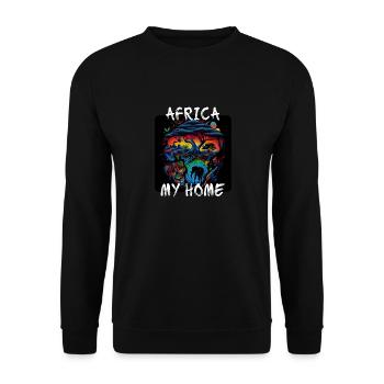 Africa, my Home 3 - Unisex Pullover - Schwarz - Vorne - Alina (178cm) & Michal (187cm)