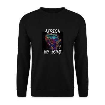 Africa, my Home 8 - Unisex Sweatshirt - black - Front - Alina (178cm) & Michal (187cm)