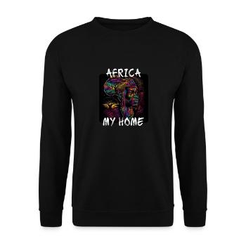Africa, my Home 7 - Unisex Pullover - Schwarz - Vorne - Alina (178cm) & Michal (187cm)