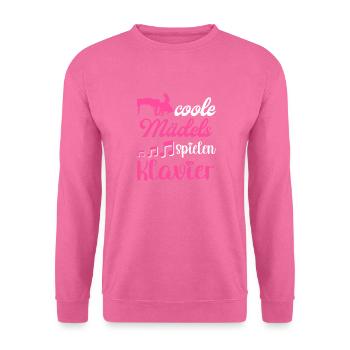 Coole Mädels spielen Klavier Damen - Unisex Pullover - Pink - Vorne